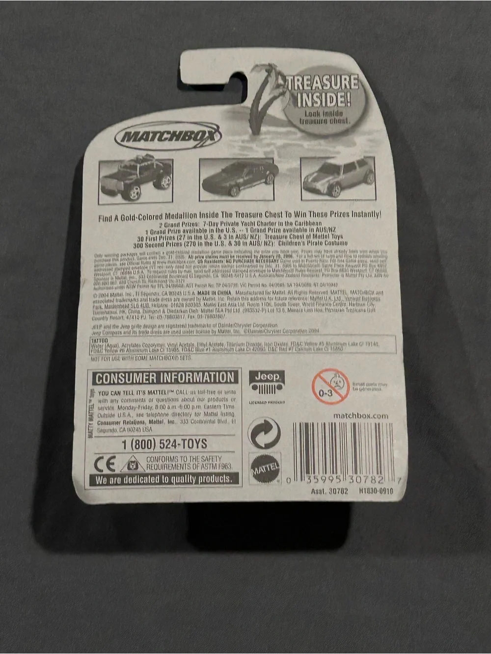 2005 Matchbox No. 23 Jeep Compass with “Treasure Inside”
